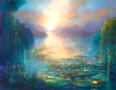 Painting titled "Tranquility" by Lee Campbell, Original Artwork, Oil