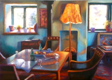 Painting titled "Monk's House II" by Lee Campbell, Original Artwork, Oil