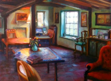 Painting titled "Monks House I" by Lee Campbell, Original Artwork, Oil