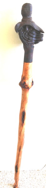 Escultura titulada "black-walnut-wd-win…" por Sticks By Lee, Obra de arte original, Madera
