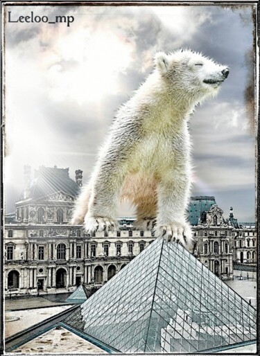 Digitale Kunst mit dem Titel "BSIC Sunny Louvre" von Leeloo_mp, Original-Kunstwerk, Digitale Collage