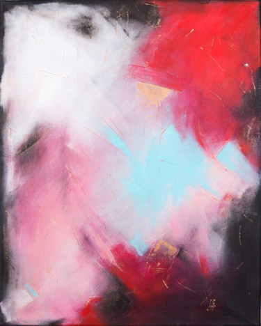 Картина под названием "Abstraction lumineu…" - Leena Amelina, Подлинное произведение искусства, Акрил Установлен на Деревянн…