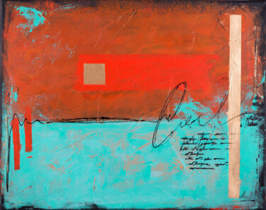 Картина под названием "June 2023." - Leena Amelina, Подлинное произведение искусства, Акрил Установлен на Деревянная рама дл…