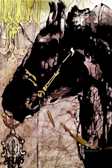 Painting titled "Horse (study)" by Leendert Hendrik, Original Artwork, Ink