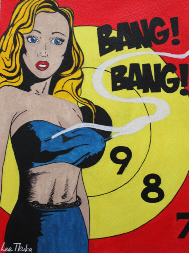 Painting titled "BANG BANG - acrylic…" by Leetruka, Original Artwork, Acrylic