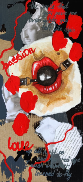 Картина под названием "PASSIONATE LOVE - e…" - Leetruka, Подлинное произведение искусства, Акрил