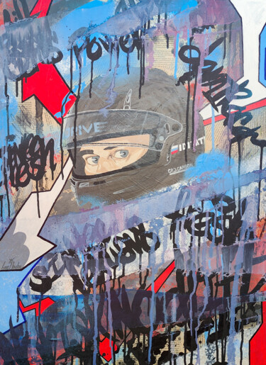 Malarstwo zatytułowany „Damir - Street art…” autorstwa Leetruka, Oryginalna praca, Akryl Zamontowany na Inny sztywny panel