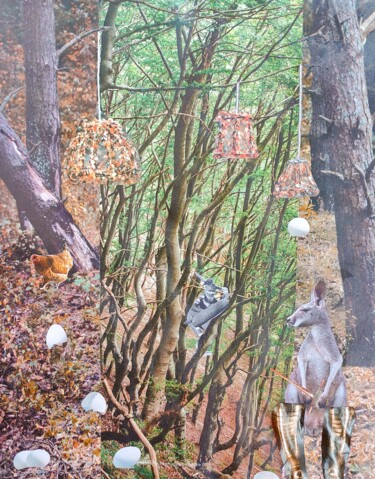 Κολάζ με τίτλο "Forest Spirit - col…" από Leetruka, Αυθεντικά έργα τέχνης, Κολάζ