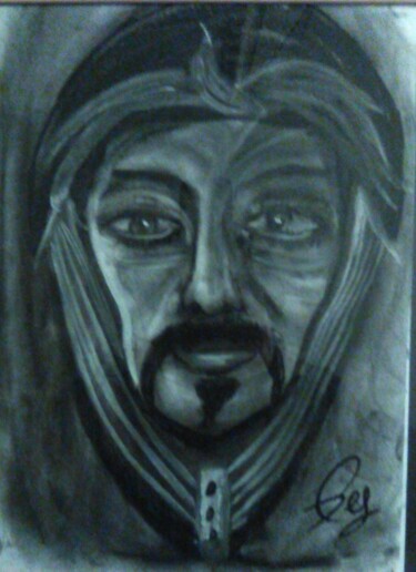 Drawing titled "soldat" by Desire Lefebvre, Original Artwork, Charcoal