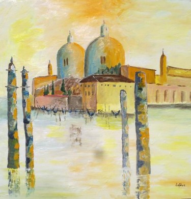Peinture intitulée "Venise, tout simple…" par Jean Claude Lefeve, Œuvre d'art originale, Huile