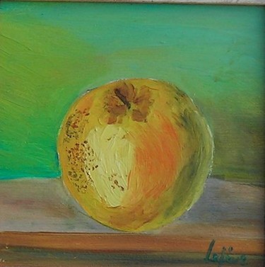 Peinture intitulée "Pomme Belchard" par Jean Claude Lefeve, Œuvre d'art originale, Huile