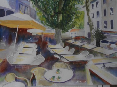 Peinture intitulée "le-cafe-de-france-a…" par Le Fléchois, Œuvre d'art originale