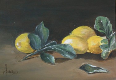 Painting titled "les-citrons-n4281-2…" by Le Fléchois, Original Artwork