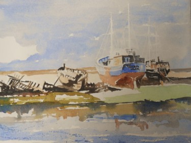 Painting titled "vieux-bateaux-4062-…" by Le Fléchois, Original Artwork