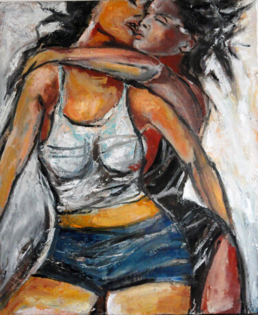 Painting titled "Sensuelles" by Lefolhub, Original Artwork, Oil