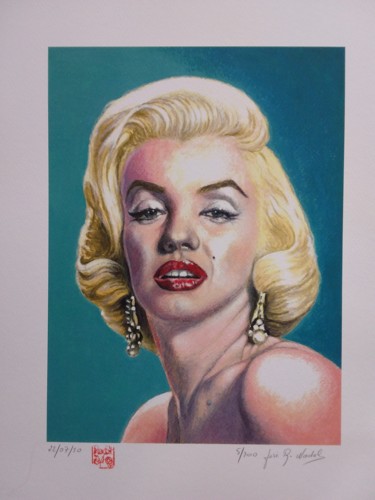 Peinture intitulée "Marilyn" par Jose-Rogerio Nadal, Œuvre d'art originale, Acrylique