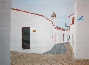 Painting titled "Largo da Mouraria -…" by Edouard Lefrontier, Original Artwork, Oil