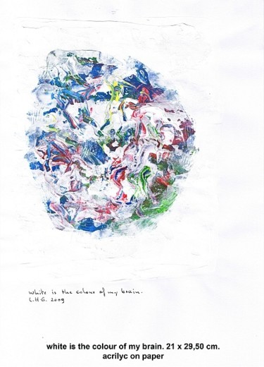 Painting titled "white is the colour…" by Left Hand Georges, Original Artwork