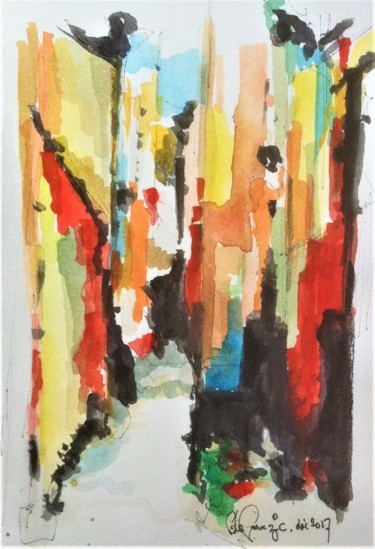 Painting titled "porto.jpg" by Georges Le Garzic, Original Artwork, Watercolor