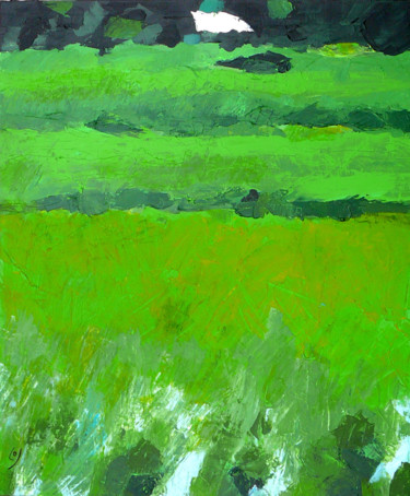 Peinture intitulée "acrylique-vert-de-r…" par Georges Le Garzic, Œuvre d'art originale, Acrylique