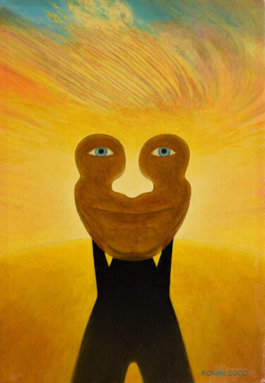 Pittura intitolato "Gemini. Self-Portra…" da Oleg Konin, Opera d'arte originale, Olio