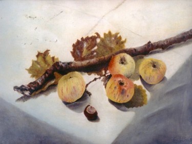 Painting titled "Automne" by Lydie Le Gléhuir, Original Artwork