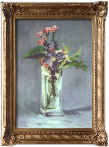 Painting titled ""Vase de cristal et…" by Lydie Le Gléhuir, Original Artwork