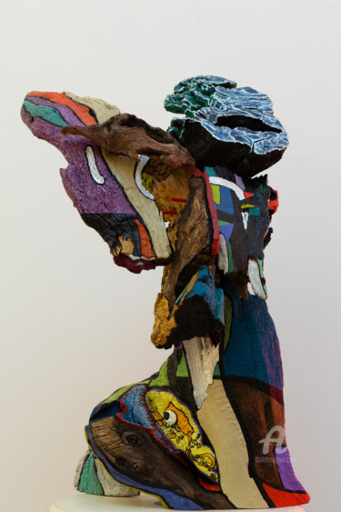 Sculpture titled "Transmission Ancest…" by Régis Hivet-Mangin, Original Artwork, Wood