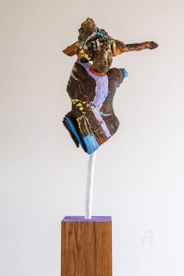 Sculpture intitulée "Le cheminement" par Régis Hivet-Mangin, Œuvre d'art originale, Bois