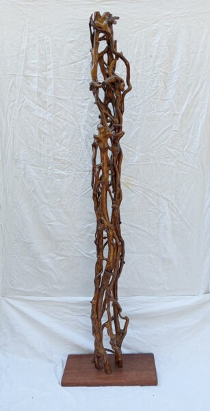 Sculpture titled "Torsade" by Sylvain Le Guillanton, Original Artwork, Wood