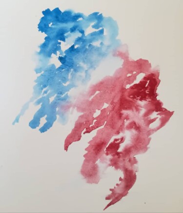 Peinture intitulée "Le spleen français" par Lehms, Œuvre d'art originale, Aquarelle