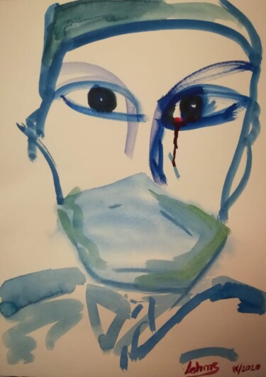 绘画 标题为“Medical Pain” 由Lehms, 原创艺术品, 水彩