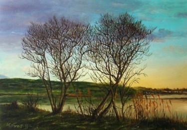 Painting titled "Lake Maconka" by Lei, Original Artwork