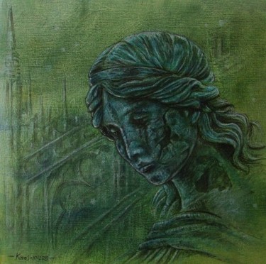 Painting titled "Statue" by Lei, Original Artwork