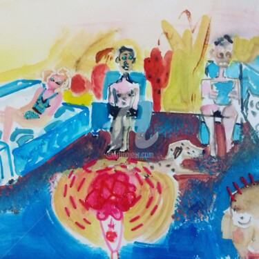 Peinture intitulée "Journée sous mal de…" par Laurence Lejay, Œuvre d'art originale