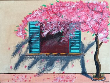 Pintura titulada "Small town in Italy" por Lejla Čurgóová, Obra de arte original, Acrílico Montado en Bastidor de camilla de…