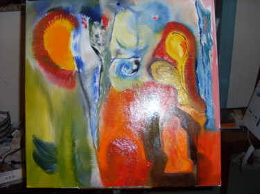 Peinture intitulée "jam jazz session µ" par Sylvie Le Kerneau, Œuvre d'art originale