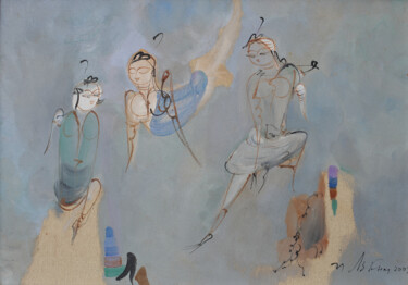 Pittura intitolato "Radiant Angels" da Lekim Ibragimov, Opera d'arte originale, Olio