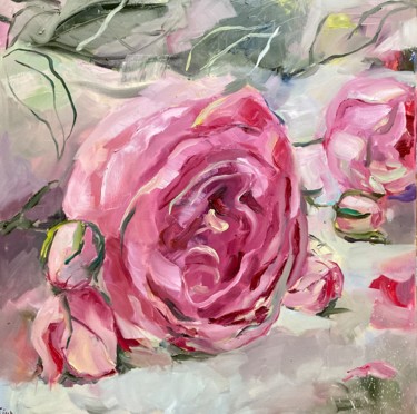 Malerei mit dem Titel "Blumenträumereien,…" von Tius, Original-Kunstwerk, Öl