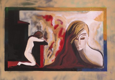 Malerei mit dem Titel "Orfeo e Euridice" von Nicole Giordano, Original-Kunstwerk, Öl