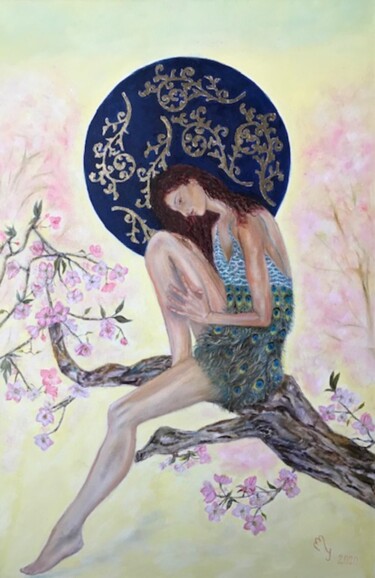 Malarstwo zatytułowany „Spring rhapsody” autorstwa Lela Karamanishvili, Oryginalna praca, Olej