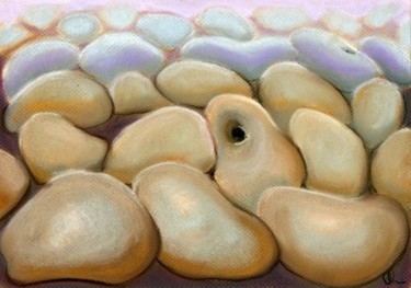 Картина под названием "pebbles" - Lelia Sorokina, Подлинное произведение искусства, Масло