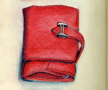 Картина под названием "Red purse" - Lelia Sorokina, Подлинное произведение искусства, Другой