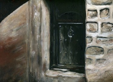 Картина под названием "Sana'a, the door" - Lelia Sorokina, Подлинное произведение искусства, Масло