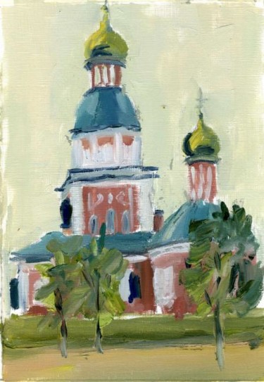 Картина под названием "St. Trinity Church…" - Lelia Sorokina, Подлинное произведение искусства