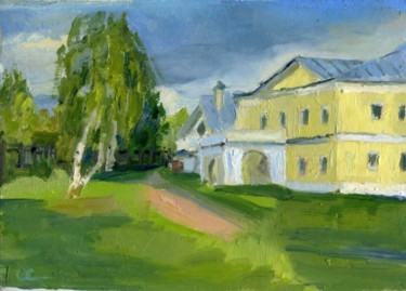 Картина под названием "Old Sviblovo Manor" - Lelia Sorokina, Подлинное произведение искусства