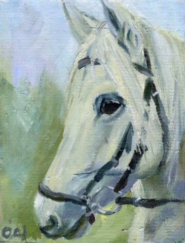 Картина под названием "Horse Head" - Lelia Sorokina, Подлинное произведение искусства