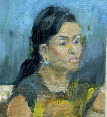 Картина под названием "Bali Woman Study" - Lelia Sorokina, Подлинное произведение искусства
