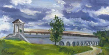 Картина под названием "Rostokino Aqueduct" - Lelia Sorokina, Подлинное произведение искусства