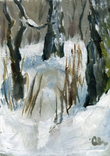 Картина под названием "January Study" - Lelia Sorokina, Подлинное произведение искусства